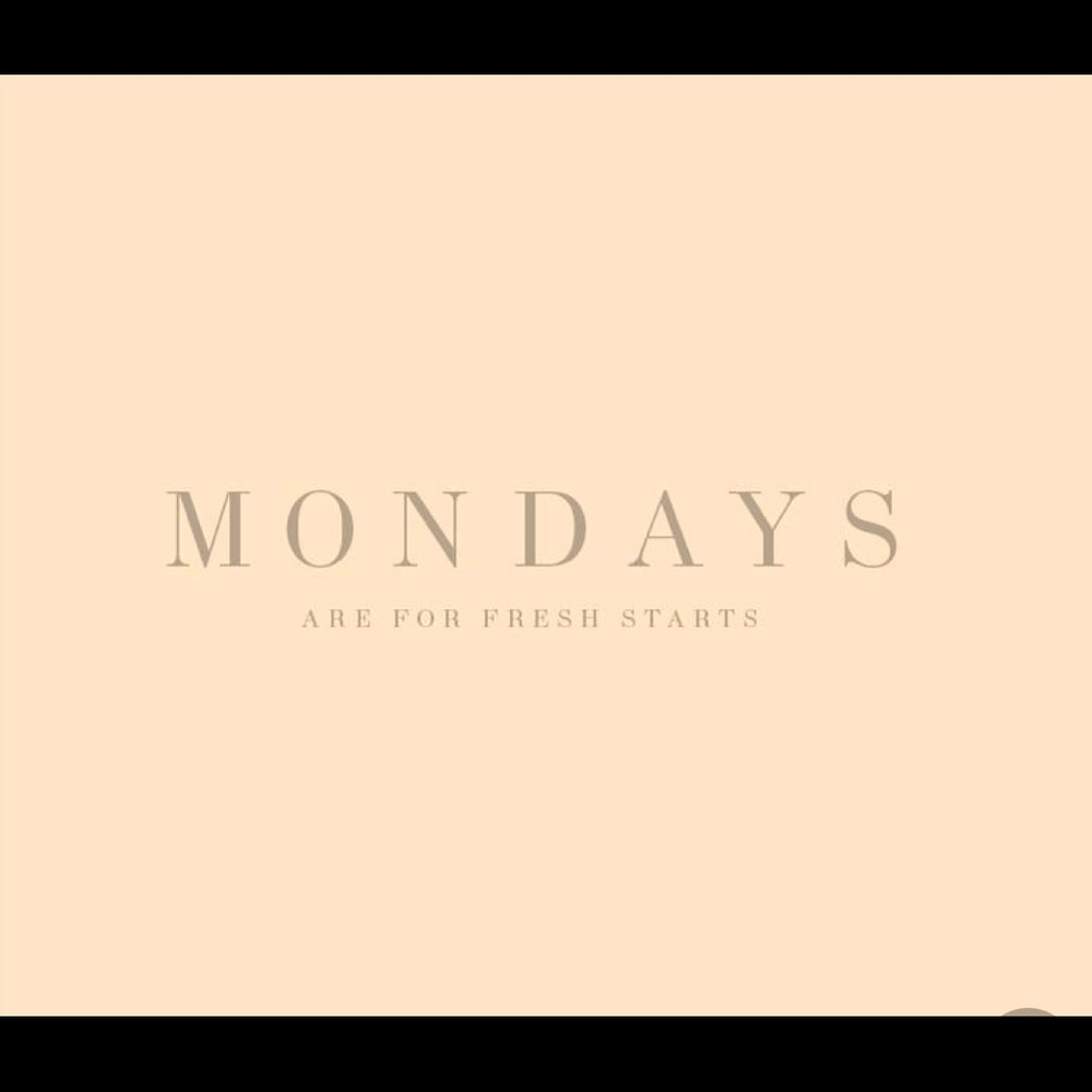 New week, new start, new goals!
